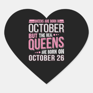 October Gift | The Real Queen October 26 Heart Sticker