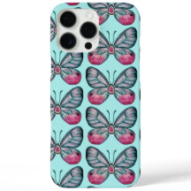 October Glasswing Teal Butterfly Pattern