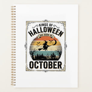 October Halloween Birthday Vintage Witch Shirt Des Planner