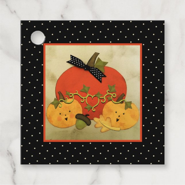 October Halloween Bridal Shower Favour Tags (Front)