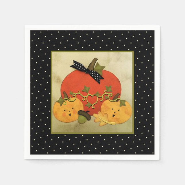 October Halloween Bridal Shower Napkin (Front)