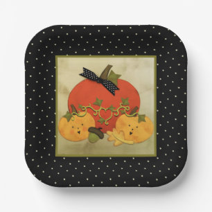 October Halloween Bridal Shower Paper Plate