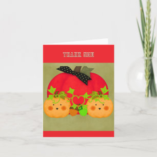 October Halloween Wedding Shower Cute Thank You Card