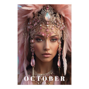 *~ OCTOBER Headdress TOURMALINE  OPAL AP52 Photo Print