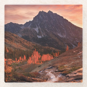October Light on Headlight Basin Glass Coaster