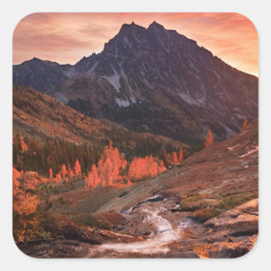 October Light on Headlight Basin Square Sticker