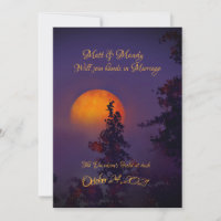 October Moon Wedding Invitation