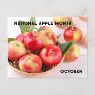 October National Apple Month Postcard