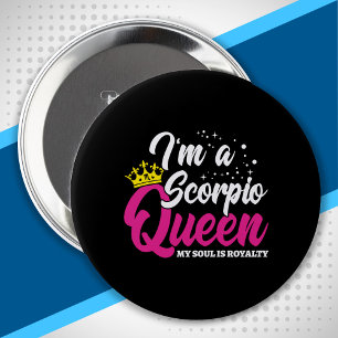 October November Birthday Astrology Scorpio Queen 10 Cm Round Badge