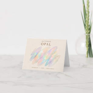 October Opal Birthstone Card