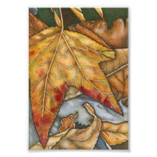 October Photo Enlargement Print
