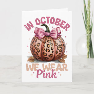 October Pink Breast Cancer Awareness Card