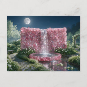 October Pink Tourmaline Waterfall Postcard