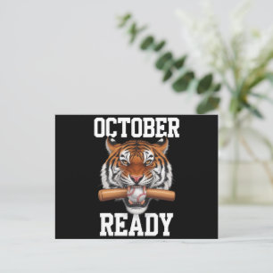 October Ready For Ready Tiger Baseball 2024 Postcard