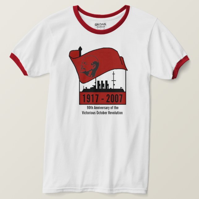 OCTOBER REVOLUTION 90 years T-Shirt (Design Front)