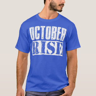 October Rise Vintage White Text T-Shirt