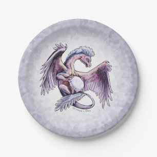 October’s Birthstone Dragon: Opal Paper Plate