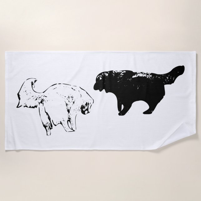 October Shoreline Silhouettes Beach Towel (Front)