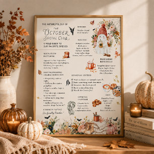 October Social Club Autumn Field Guide Wall Art