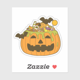 October Spooky Halloween Candy Pumpkin