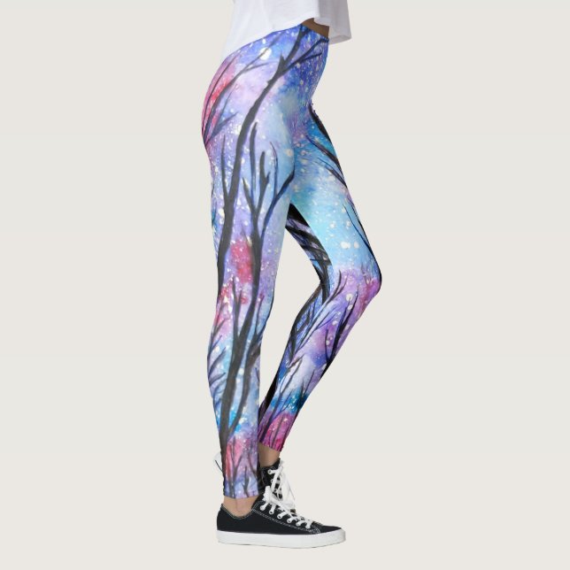 October Starry Night Leggings Blue (Right)