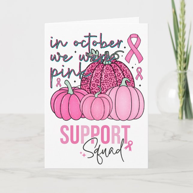 October Support Squad Greeting Card (Front)