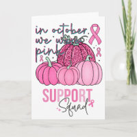 October Support Squad Greeting Card