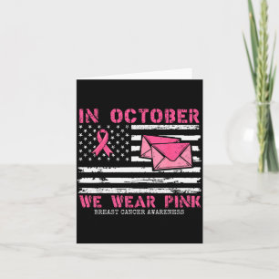 October We Wear Nk Breast Cancer Awareness Stal Wo Card
