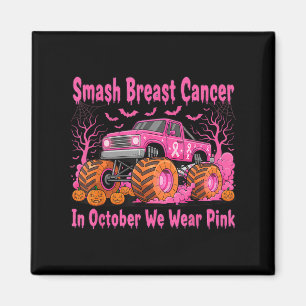 October We Wear Nk Monster Truck Halloween Breast Magnet