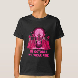 October We Wear Nk Witch Halloween Breast Cancer A T-Shirt