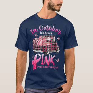 October We Wear Pink Breast Cancer Awareness Pumpk T-Shirt