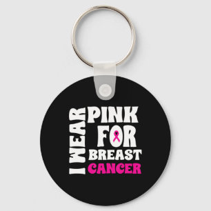 October We Wear Pink Breast Cancer Awareness Women Key Ring