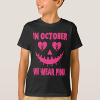 October We Wear Pink Breast Cancer Halloween Pumpk