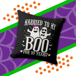 October Wedding Anniversary Funny 10th Anniversary Cushion