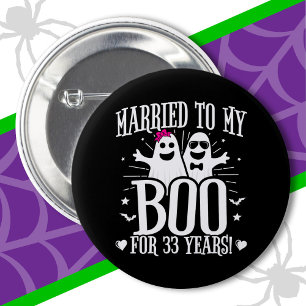 October Wedding Anniversary Funny 33rd Anniversary 6 Cm Round Badge