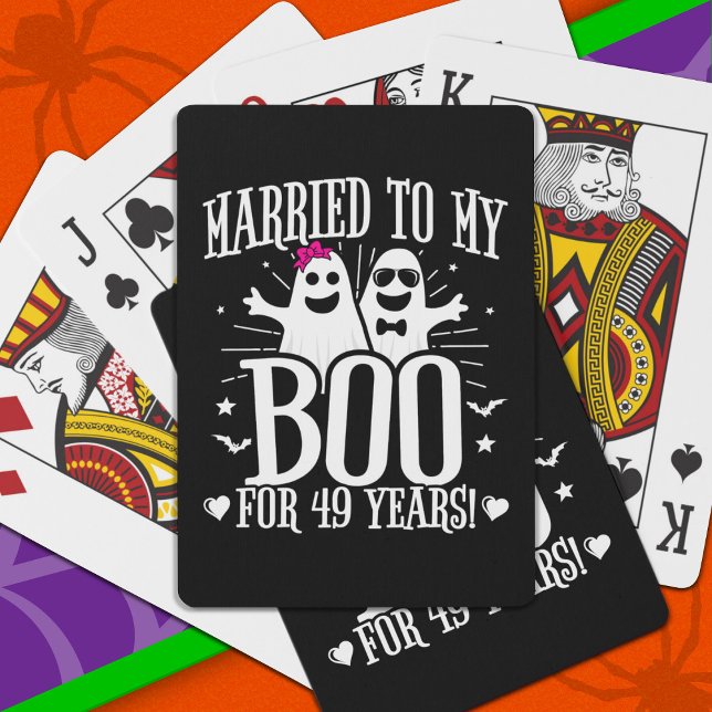 October Wedding Anniversary Funny 49th Anniversary Playing Cards (Creator Uploaded)