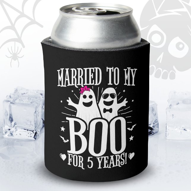 October Wedding Anniversary Funny 5th Anniversary Can Cooler (Creator Uploaded)