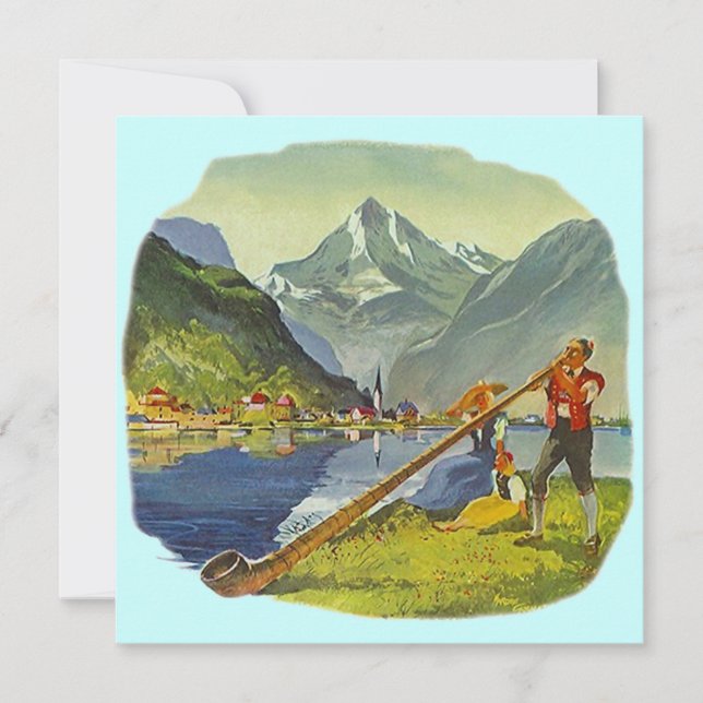 OCTOBERFEST Alps ALPHORN ANNOUNCE PARTY INVITES (Front)