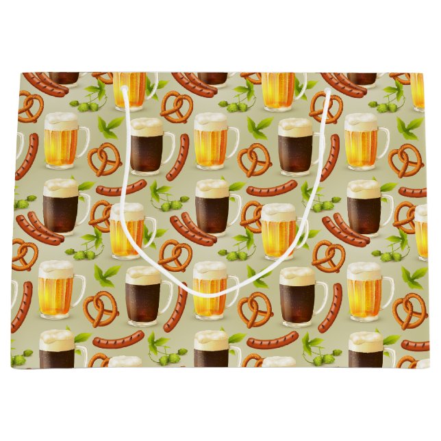 Octoberfest Beer and Sausage Gift Bag Large (Front)
