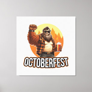 Octoberfest Bigfoot  Canvas Print