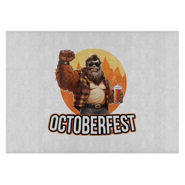 Octoberfest Bigfoot  Cutting Board (Front)