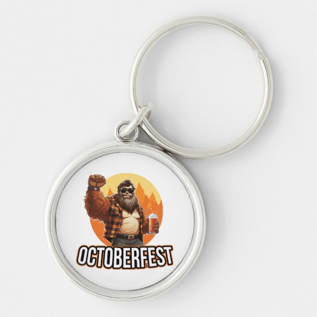 Octoberfest Bigfoot  Key Ring (Front)