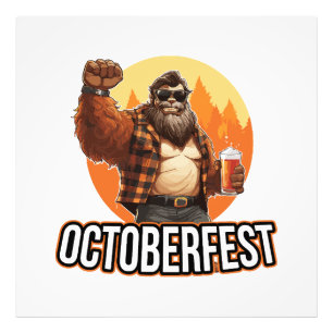 Octoberfest Bigfoot Photo Print