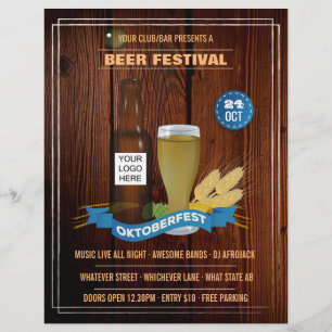 Octoberfest Club/Pub/Company personalised add logo Flyer