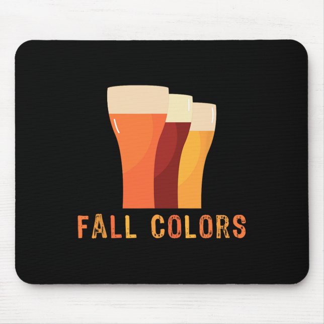 Octoberfest Fall Colours Funny Beer Drinking Vinta Mouse Pad (Front)