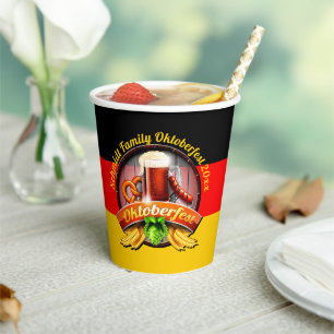 Octoberfest Festival Personalise Name Year Paper Cups