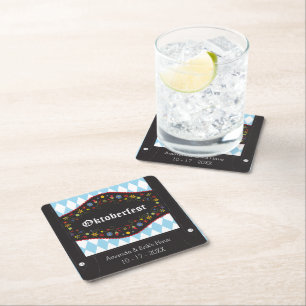 Octoberfest, Oktoberfest - Custom Square Paper Coaster
