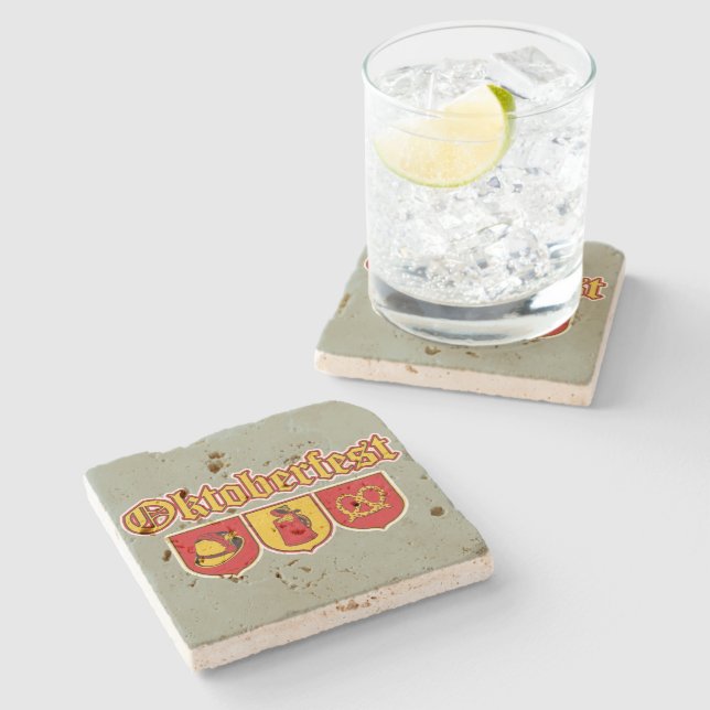 Octoberfestt-Shields-Icons2 Stone Coaster (Side)