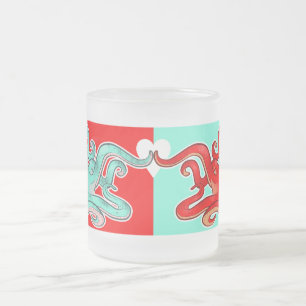 Octopi Attraction Frosted Glass Coffee Mug