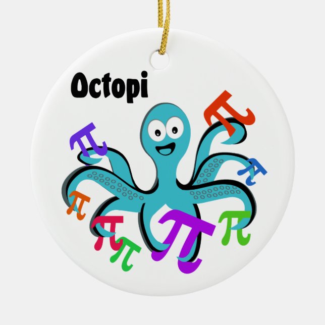 Octopi Ceramic Tree Decoration (Front)